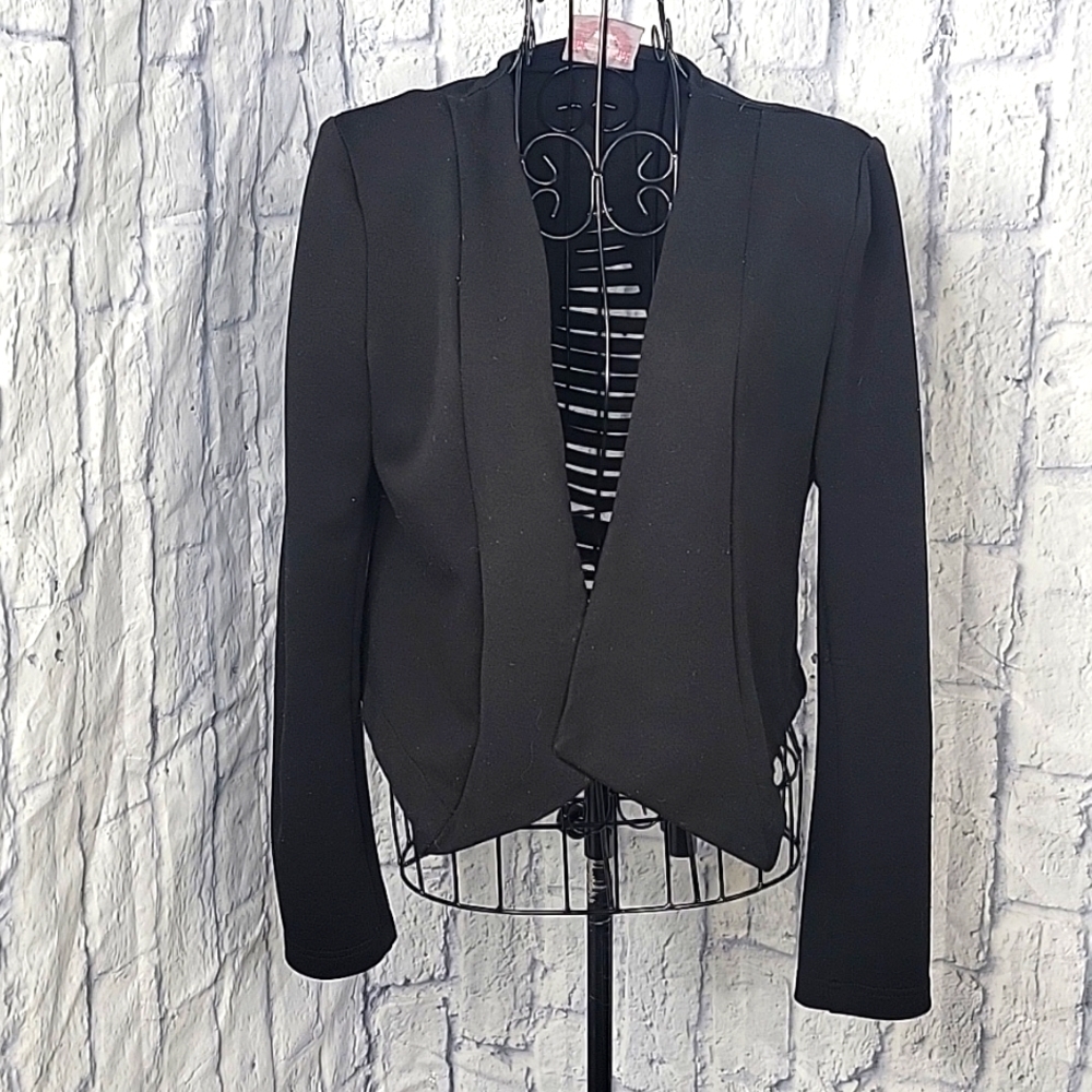 ROMEO & Juliet Couture Black Cut Out Cropped Women's Jacket Medium